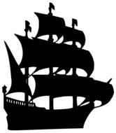 boat galleon ship silhouette
