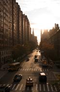 New York street sun