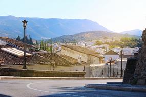 turn of the road in the old town in Andalusia, Spain