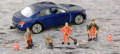 Street Sweepers in miniature figures