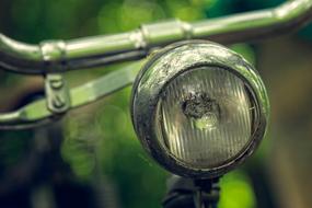 bike lantern on blurred background