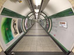 photo of a pedestrian tunnel in the subway