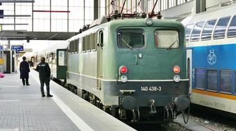 old green locomotive