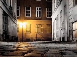 Vienna Alley in the historic center at night