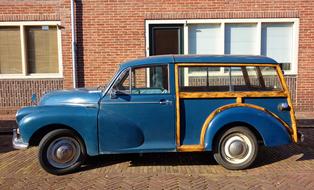 Morris Minor car blue