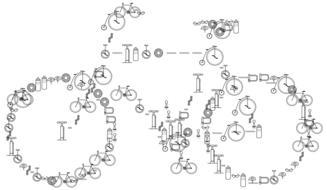 bicycle with bike icons