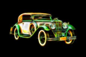 clipart of fractal classic car vehicle