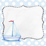 ship background boat blue boy drawing