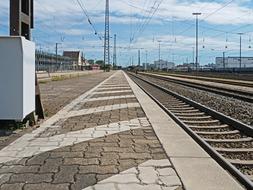 Central Station Platform in Donauwoerth, Germany