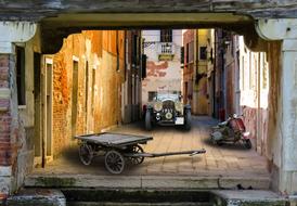 old vehicles on the street