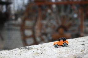 little orange toy car