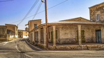 Houses Old on the streets of cyprus