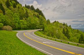 mountain road in North Carolina, US