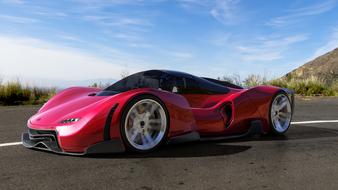 red high-speed lamborgini car