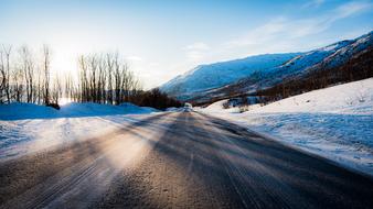 landscape of Frozen Mountain in Norway