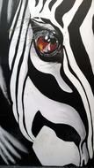 Painting Graffiti Zebra drawing