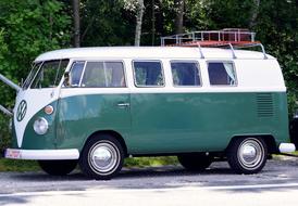 old volkswagen car on the outskirts of the road