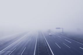 thick fog over the highway