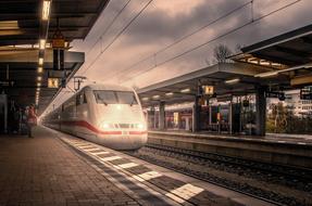 Train on Railway Station