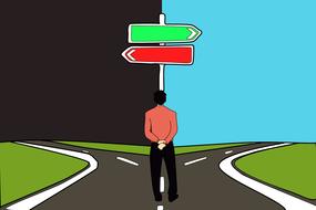 Decision of the choice on the path drawing