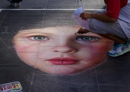 madonnaro in Naples, Italy