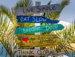 colorful Travel Symbols Sign