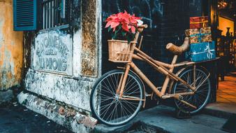 Bicycle Wood and flowers