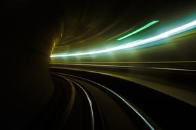 lighting in the subway tunnel