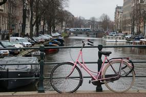 Amsterdam Bike on Bridge