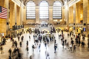 crowd in Grand Central Station in New York