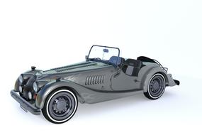 sports gray vintage car