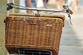 wicker bicycle basket