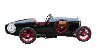 Oldtimer Automotive Amilcar on a white background