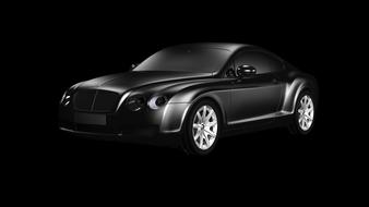 contemporary black Limousine at darkness