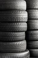 folded car tires in stock