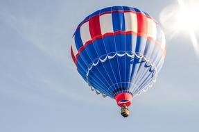 Hot Air Balloon blue and red