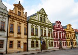 colorful baroque houses in the Czech Republic