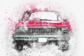 old car as a abstract drawing