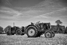 Tractor Agriculture monochrome