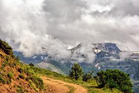 landscape of Mountain Summit Nature peaks
