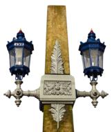 illuminated antique lantern