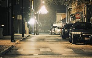 enchanting city street at night