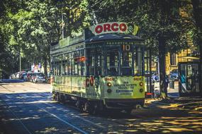 old tram in City