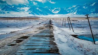 Snow ice road