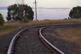 landscape of Train Tracks Railway Outback