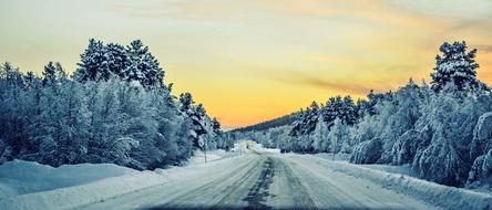 nice Winter Road Snow