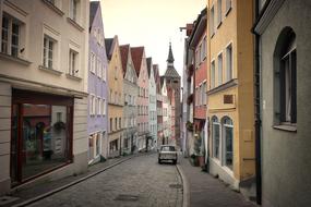 paving stones on the street of the old town