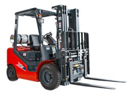 red forklift