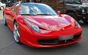 red luxury ferrari