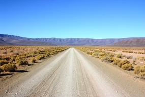 empty Gravel Road in desert, south africa, Karoo